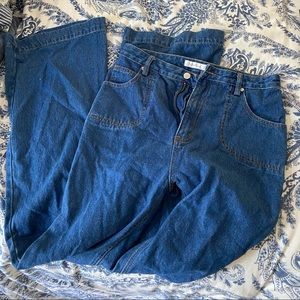 MinkPink high waisted bell bottom jeans